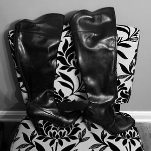 Black over the knee boots size 9
